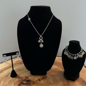 Brighton Cote D’Azure Green/Blue Butterfly Charm Jewelry Set